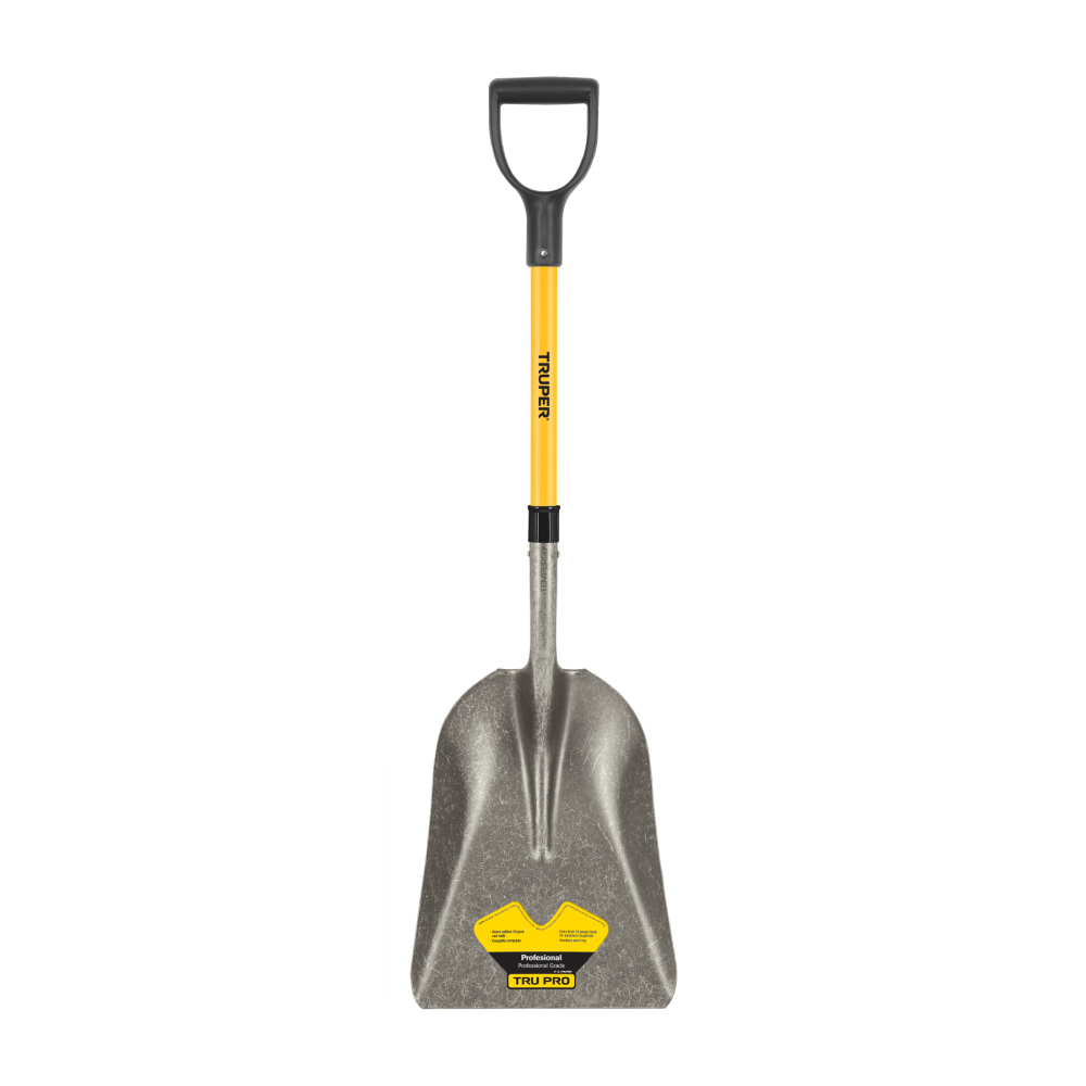 Pala carbonera Tru Pro, puño 'Y', mango de fibra de vidrio PCAY-F
