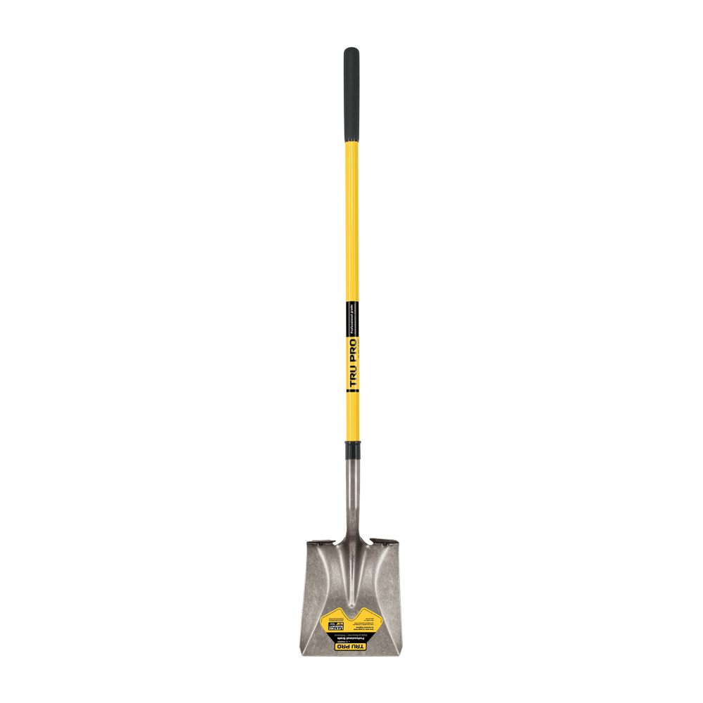 Pala cuadrada Tru Pro, mango largo de fibra de vidrio 48' PCL-F