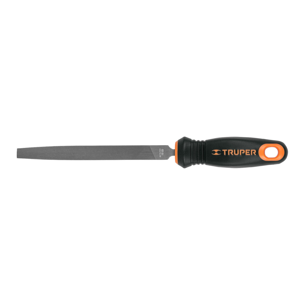 Lima plana muza 6' con mango doble inyección, TRUPER LPM-6T