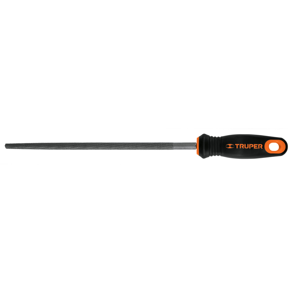 Lima redonda bastarda 10' con mango doble inyección, TRUPER LRB-10T