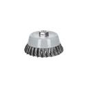 Carda copa 5' alambre trenzado fino, Multi-rosca, Truper CT-612MR