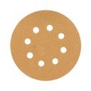 Paquete c/5 discos de lija 5' grano 80, 8 perforaciones DIRO-58