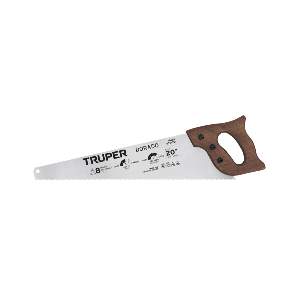 Serrucho 20' Dorado, 8 DPP, Truper STD-20