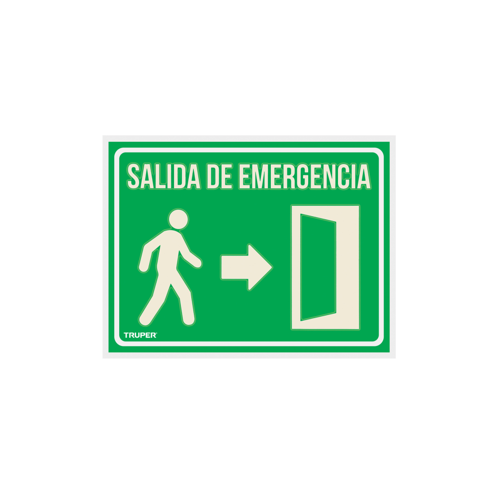 Letrero de señalización 'SALIDA DE EMERGENCIA', 21 x 28 cm LIN-04