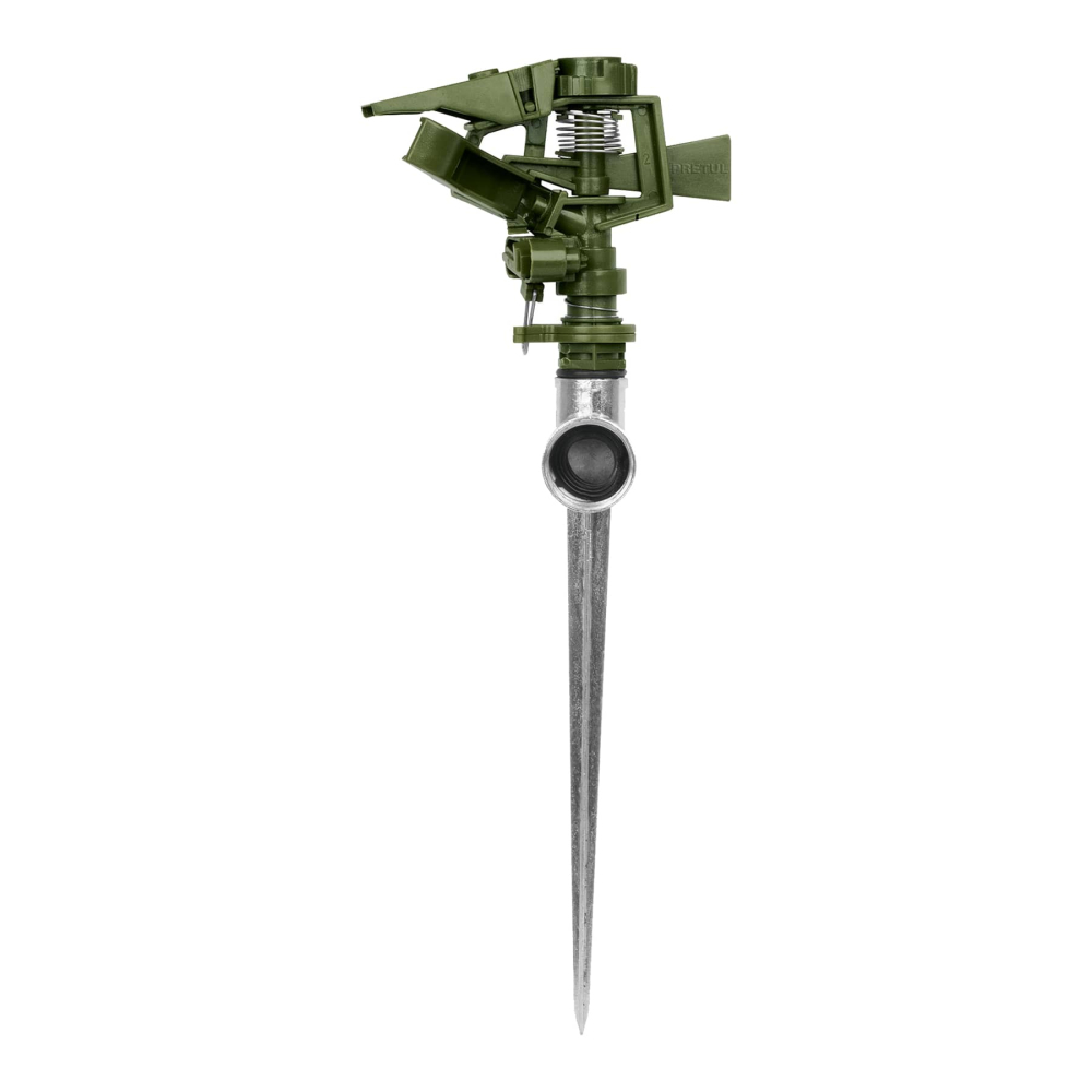 PRETUL, 200m² one-way plastic head/metal spike sprinkler ASVE-11