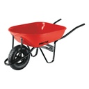 Carretilla 5.5 ft3 roja,neumática,bastidor tubular, PRETUL CAP-50NB