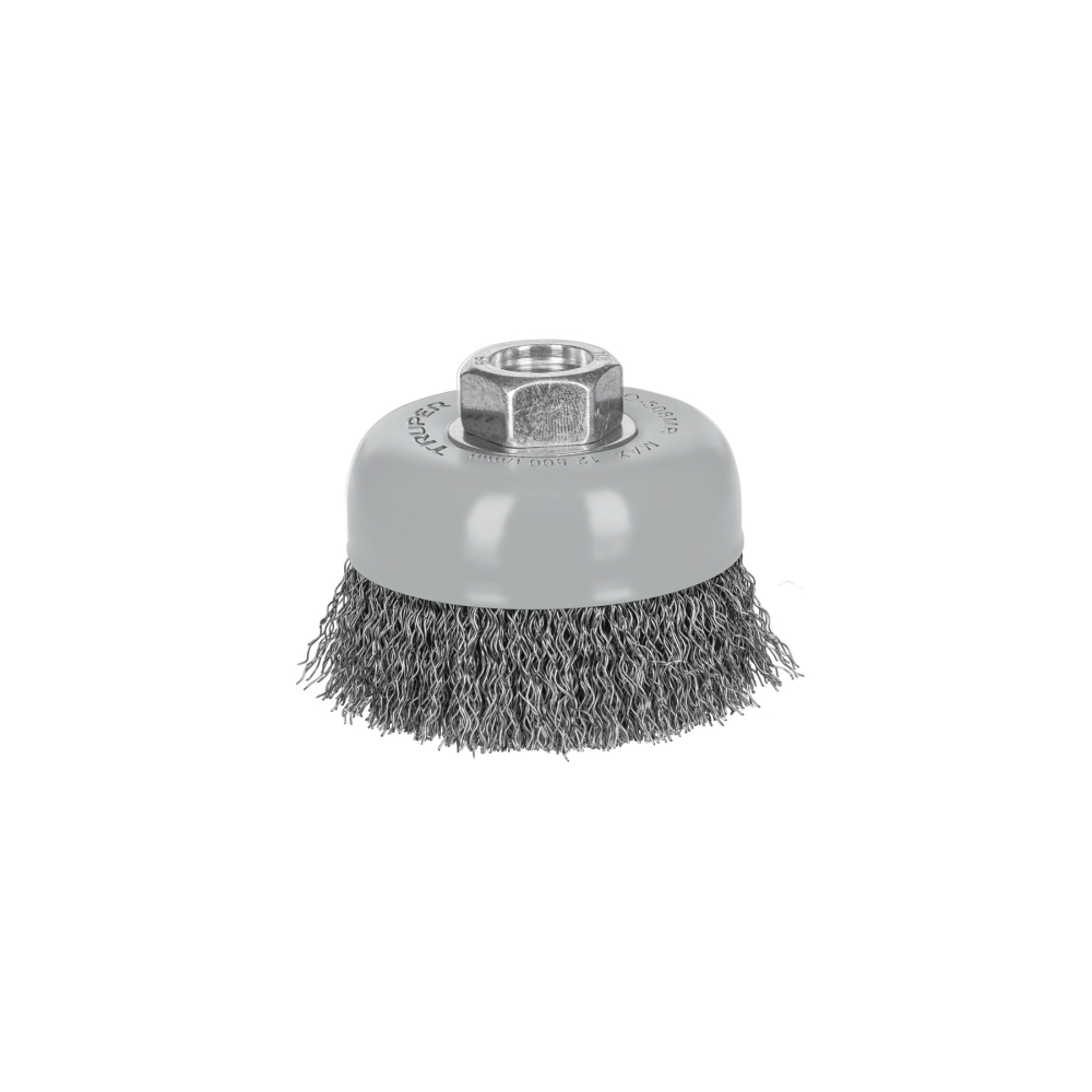 Carda copa 3' alambre ondulado fino, Multi-rosca, Truper CO-508MR