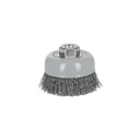 Carda copa 3' alambre ondulado fino, Multi-rosca, Truper CO-508MR