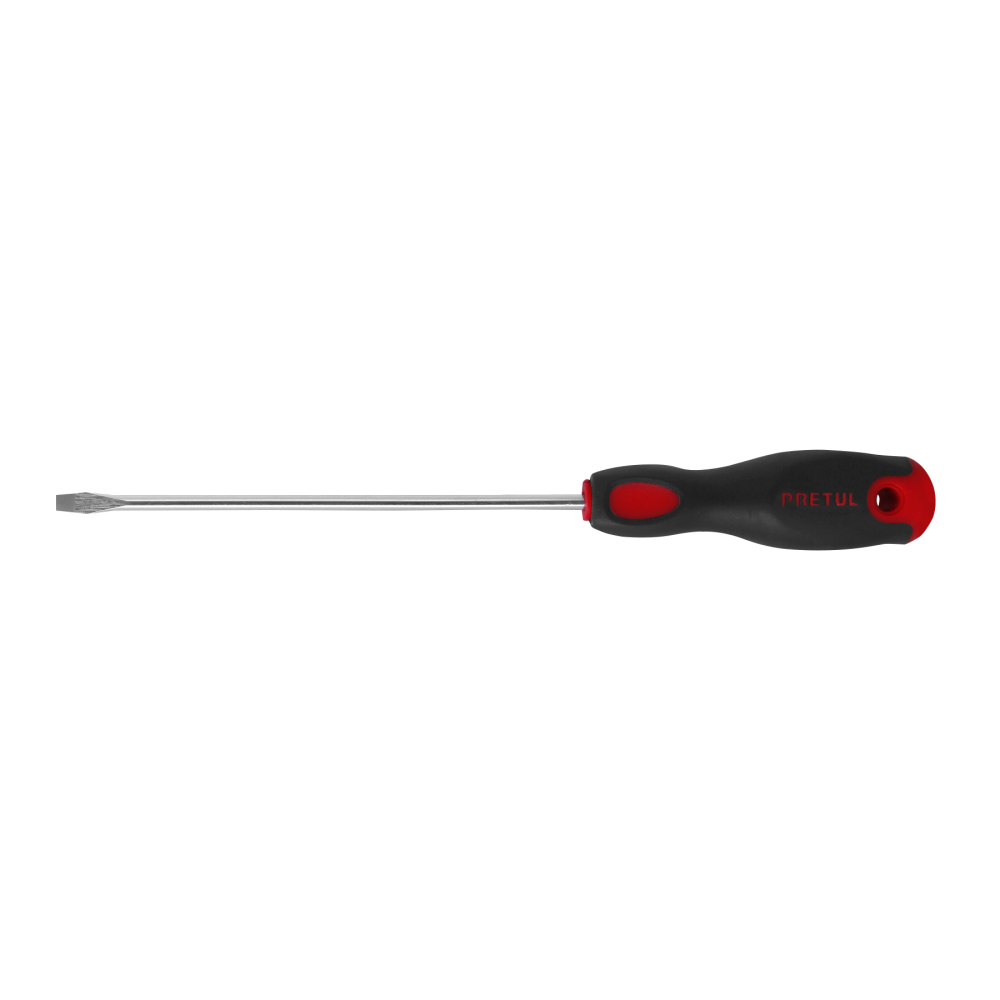 Desarmador plano 3/16 x 6' mango Comfort Grip, Pretul DR-3/16X6BP