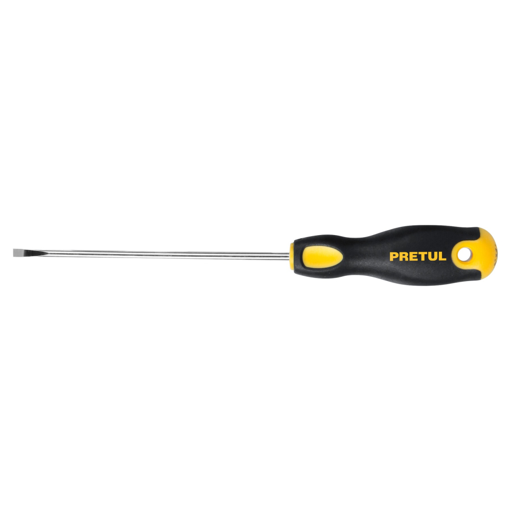 Desarmador cabinet 1/8 x 4' mango Comfort Grip, Pretul DG-1/8X4BP