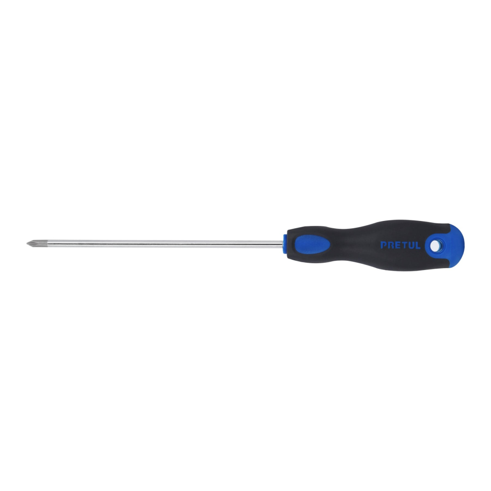 Desarmador de cruz 3/16' x 6' mango Comfort Grip, Pretul DP-3/16X6BP