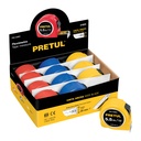 Flexómetro 5.5 m cinta 25 mm, display box con 12 pzas,PRETUL PRO-55MEC