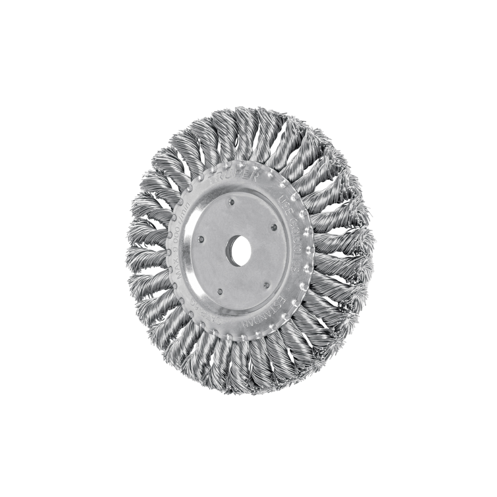 Carda trenzado grueso 6' x 5/8' para esmeril, Truper CATR-6G