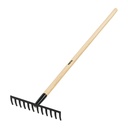 Rastrillo recto de 12 dientes, mango de 48', Pretul R-12MP