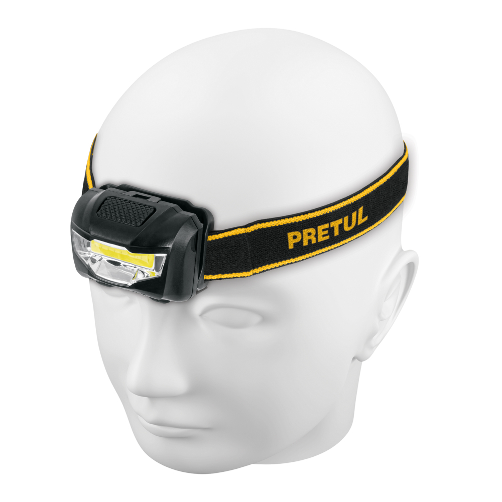 Linterna de minero LED 100 lm de 3 pilas AAA, PRETUL LI-CA-3AAAP