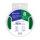 Carrete con 10 m de cable THHW-LS 8 AWG verde, Volteck CAB-8V-10