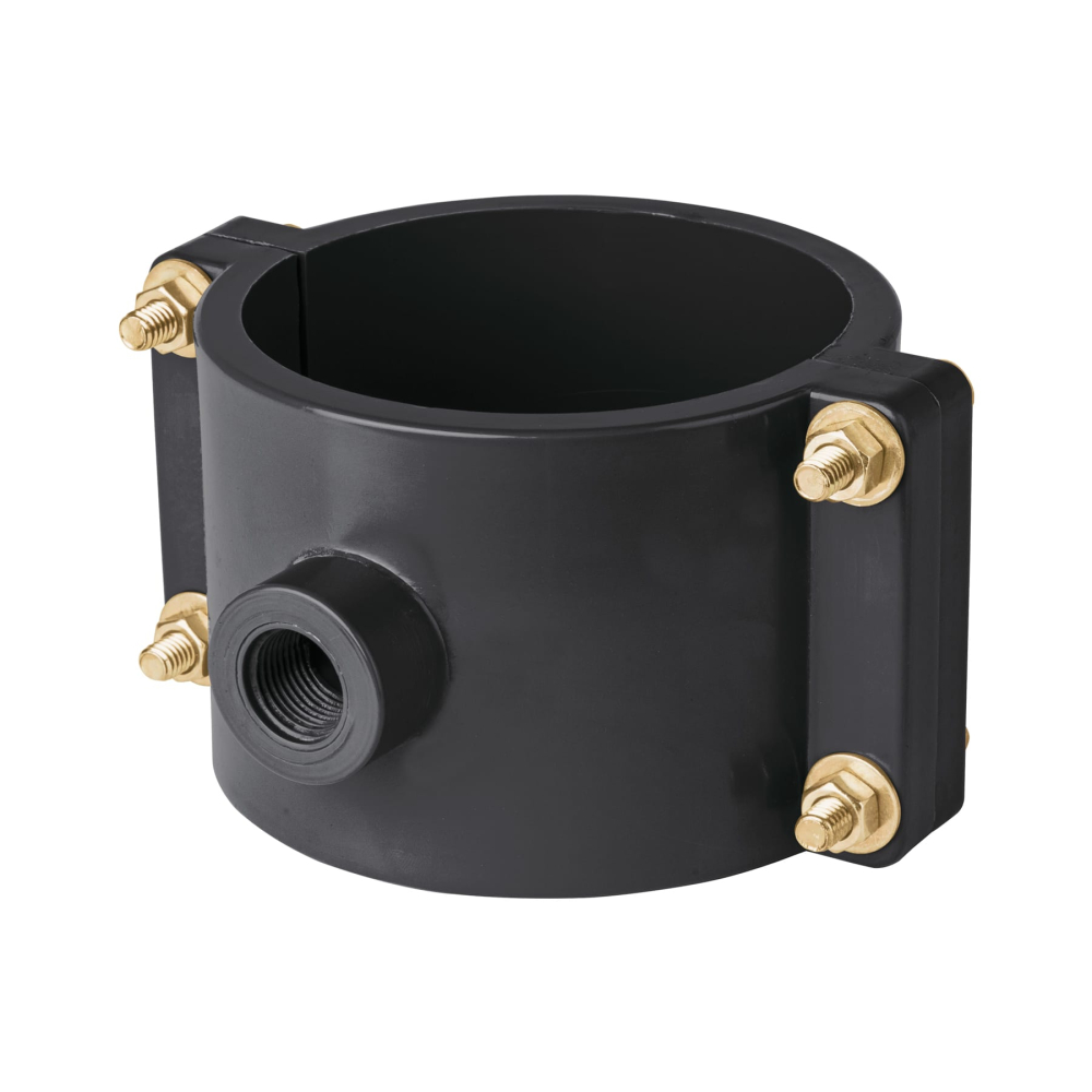 Abrazadera para toma domiciliaria PP 4' x 1/2', Foset ATD-4