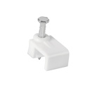 Bolsa con 500 grapas blancas de 5 X 8.5 mm para cable plano GPL-8BG
