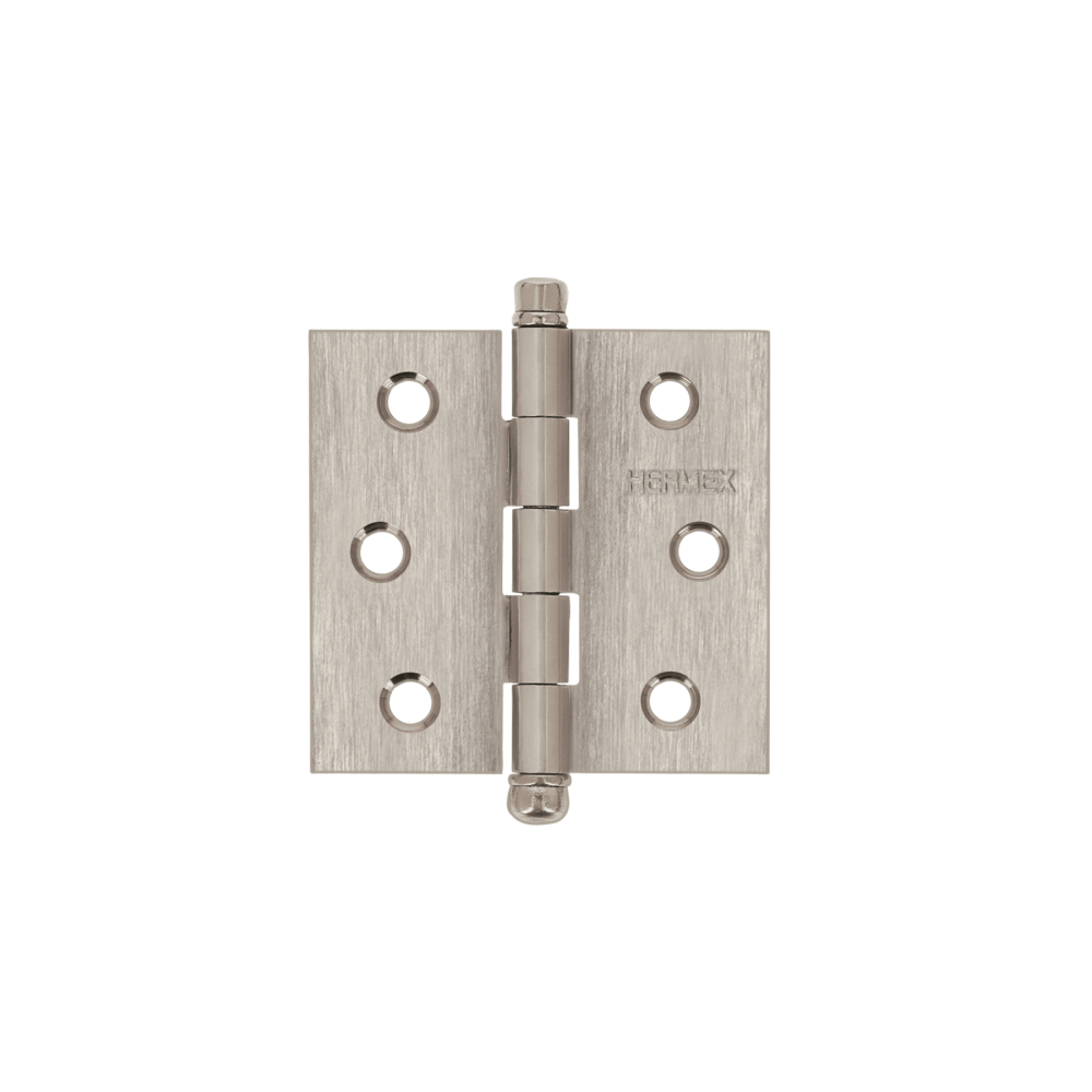 Bisagra cuadrada 2-1/2' acero inox, cabeza redonda, HERMEX BC-254R