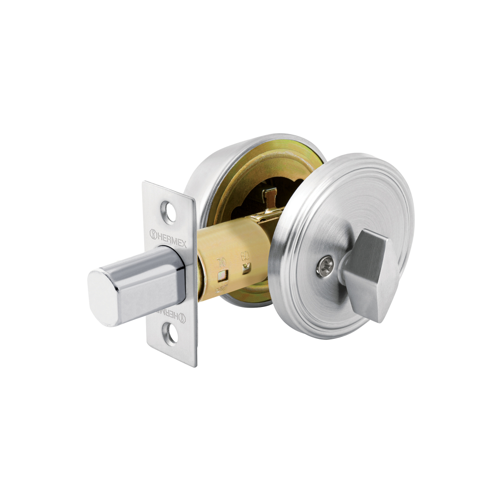 Cerrojo llave-mariposa cromo mate, llave de puntos, HERMEX CERO-31