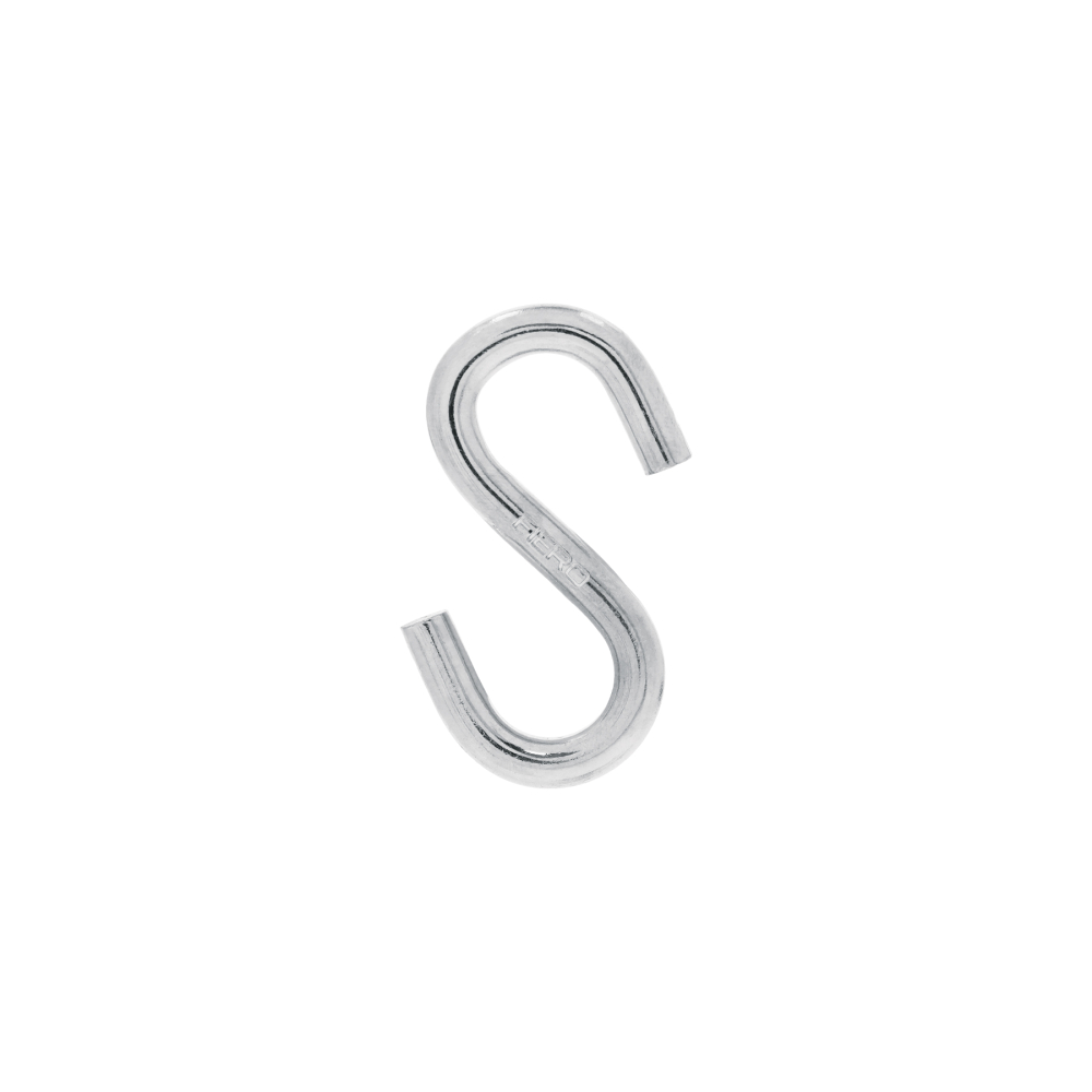 Gancho 'S' de 1/4' de acero para cable, FIERO GANS-1/4