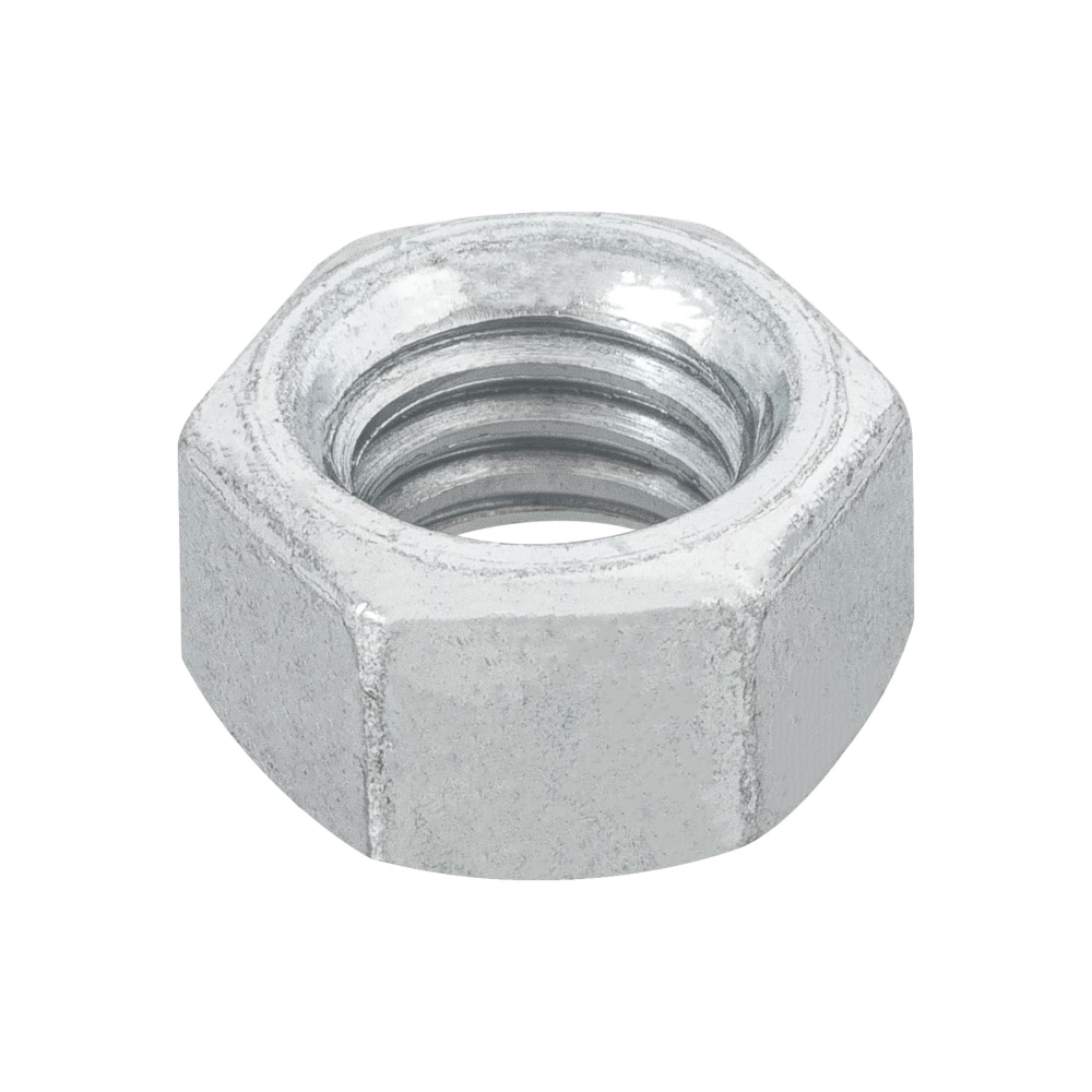 Bolsa con 100 tuercas 3/8' hexagonales de acero galvanizado TUE-3/8