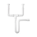 Céspol flexible doble para fregadero, polipropileno, 1-1/2' CED-12