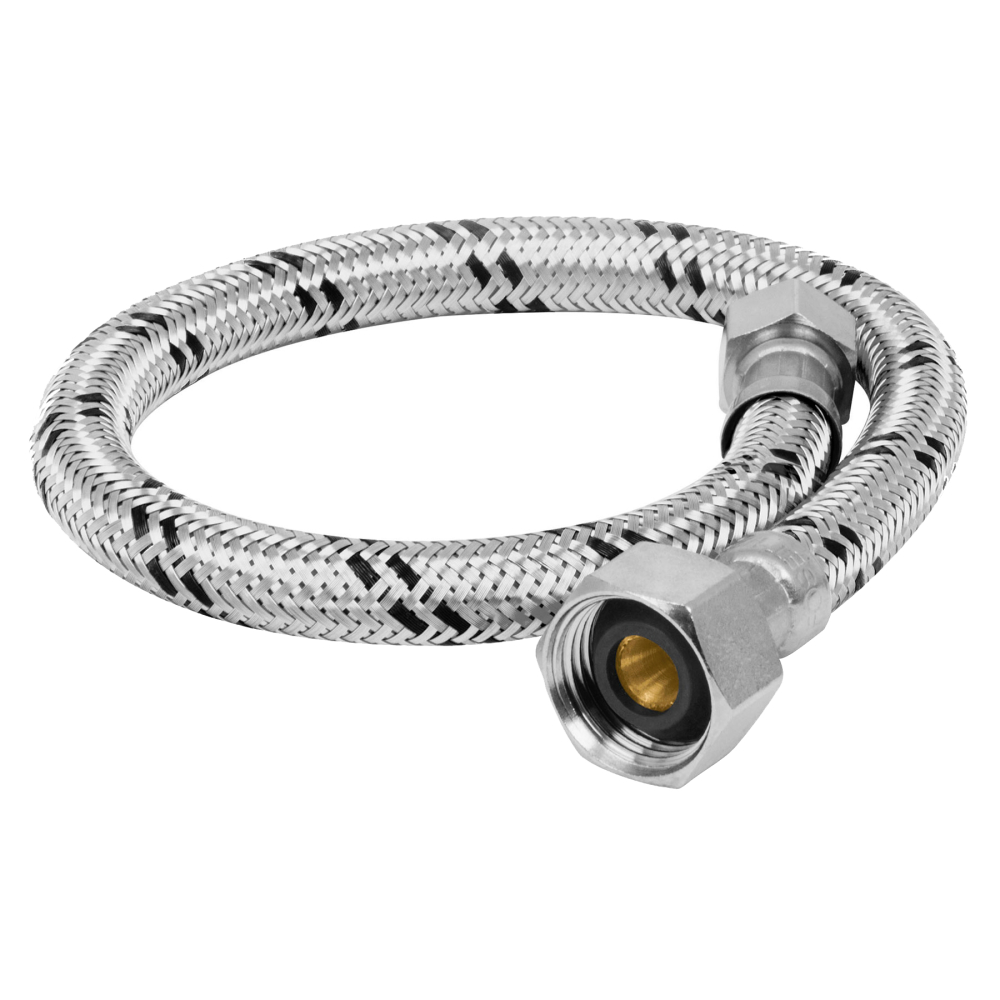 Manguera p/WC, acero inox, 3/8'x7/8', 40cm, latón/latón FWC-40XL