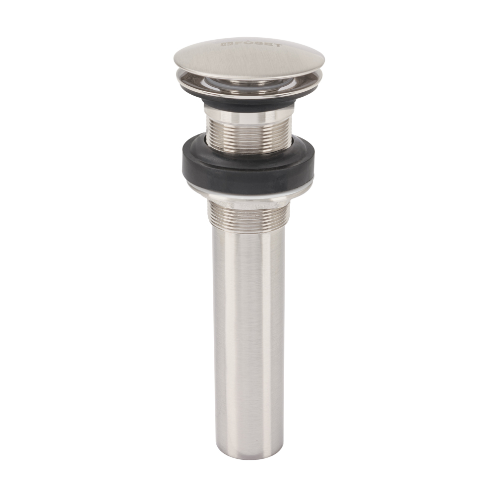 Contra p/lavabo, 1-1/4', sin rebosadero, hongo, latón, satín CE-226SN
