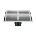 Resumidero cuadrado 6' x 6', acero inoxidable , AQUA RS-702