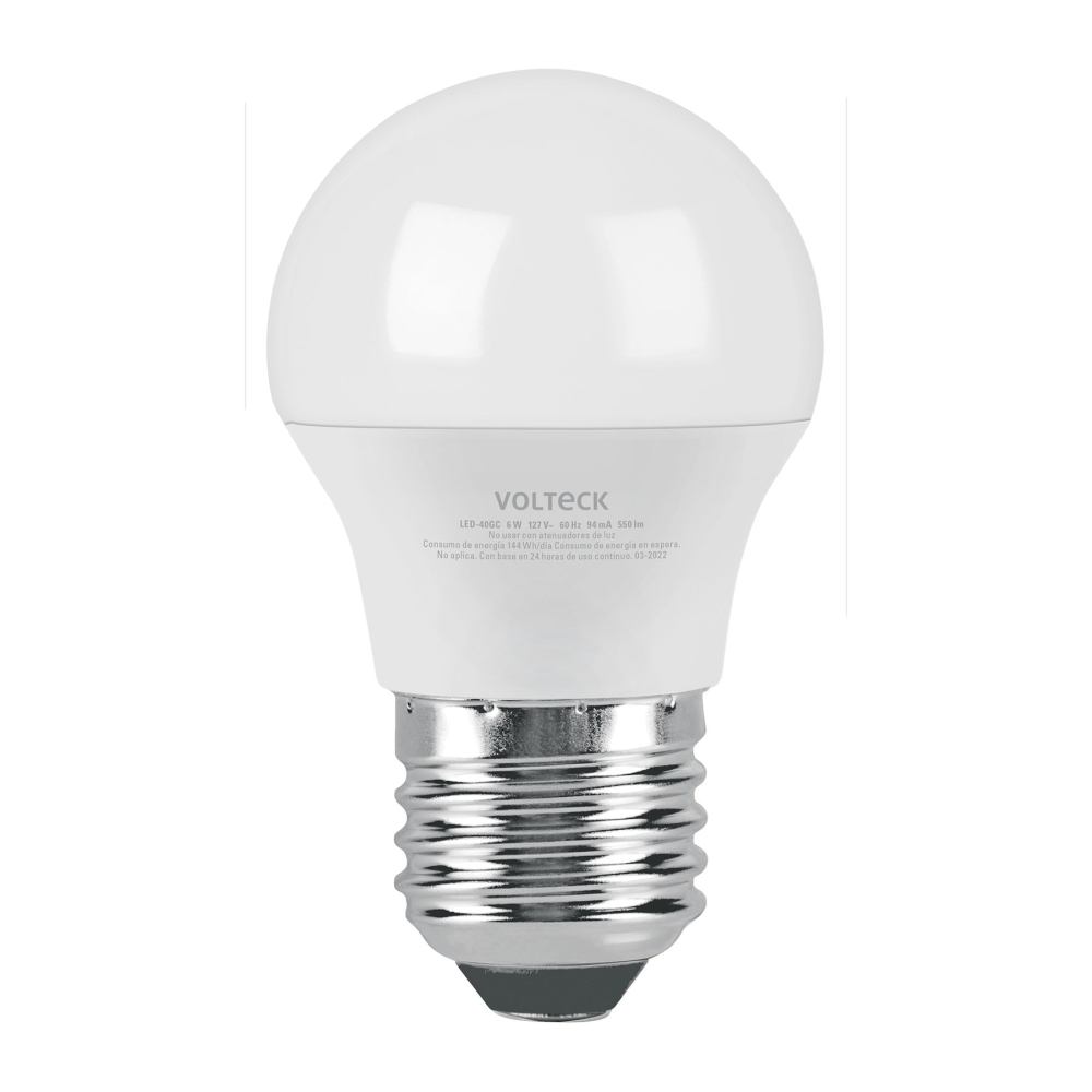 Lámpara LED G45 6 W (equiv. 40 W) luz cálida blíster Volteck LED-40GC