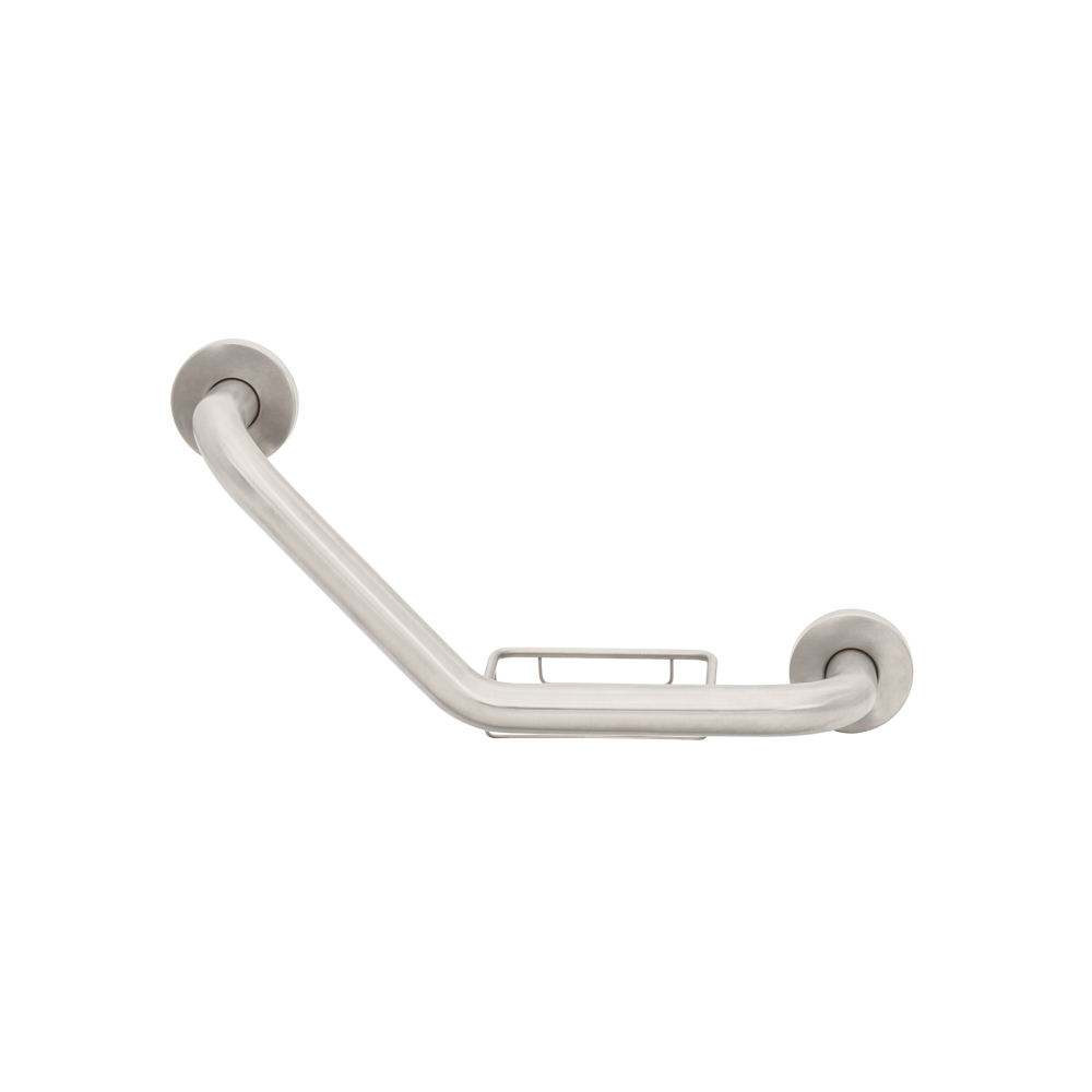 Barra angular con jabonera, acero inox, 1-1/4' x 42cm, FOSET BARS-40AJ