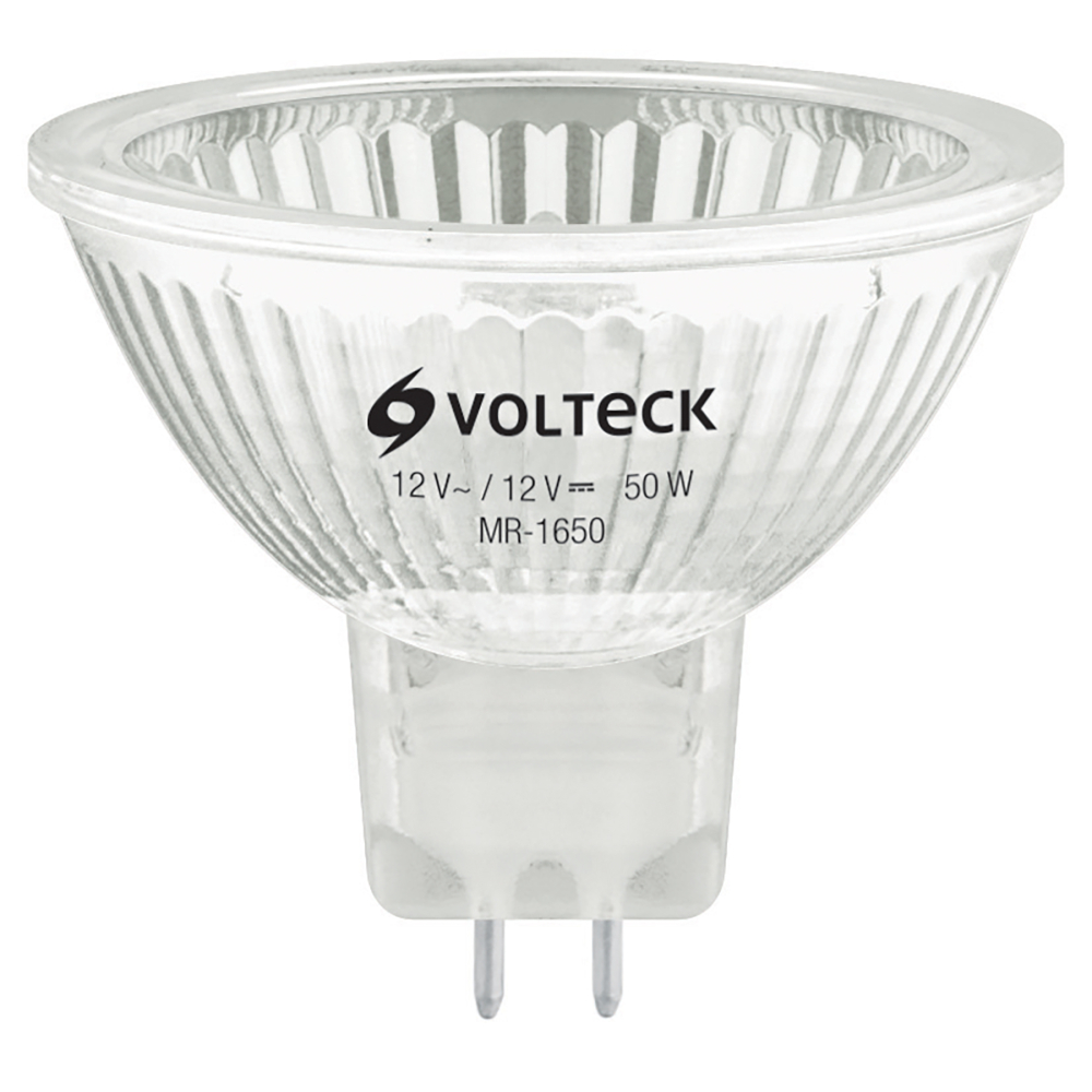 Lámpara de halógeno 50 W tipo MR 16 base GU5.3, Volteck MR-1650