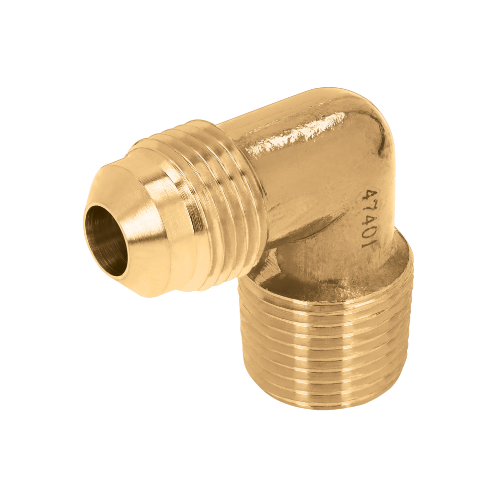 Codo terminal a 90° de latón 3/8 x 3/8', FOSET CLG-512