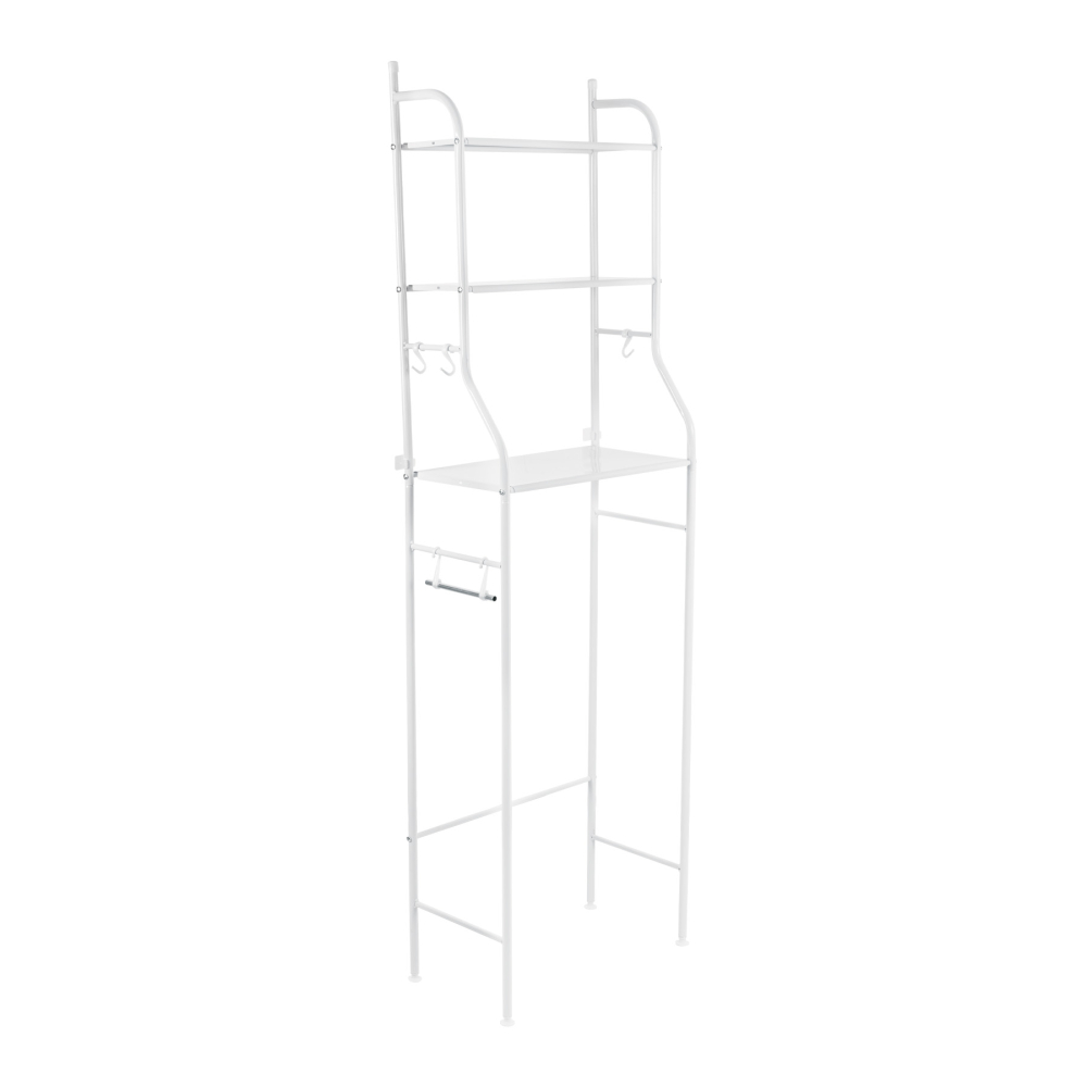 Mueble organizador blanco para baño con 3 repisas, Foset OWC-3