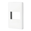 Placa blanca de 1 ventana 1.5 módulos, línea Lisboa, Volteck PPSE15-LB