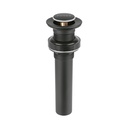 Contra p/lavabo, 1-1/4', sin rebosadero, push, latón, negro CE-206SM