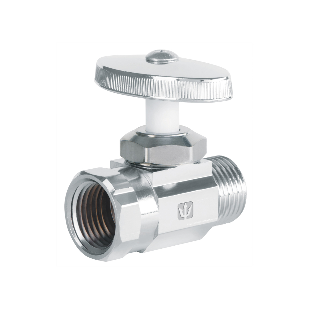 Llave angular de 1/2' recta de compresión, FOSET ANG-06