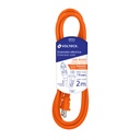 Extensión eléctrica de uso rudo 2 m 2x16 AWG, Volteck ER-2X16