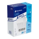 Pack de 4 lámparas LED A19 14 W (equiv. 100 W), luz de día LED-100FX4