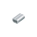 Bolsa con 50 casquillos dobles de aluminio, 1/4', FIERO CAD-1/4