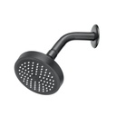 Regadera redonda 4-1/4' brazo y chapetón, negro, Basic R-402M