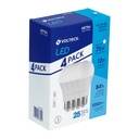 Pack de 4 lámparas LED A19 12 W (equiv. 75 W), luz de día LED-75FX4