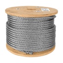 Metro de cable rígido 1/2' de acero 7x7 hilos, 75 m, FIERO CAB-1/2R