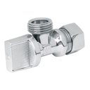 Llave angular de 1/2', 1/4 de vuelta, barrilito, FOSET ANG-01B