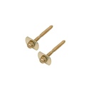 Bolsa con 2 pijas 1/4' x 66 mm para base de WC a piso, Foset PIJ-WC