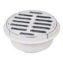 Coladera de ABS con rejilla cromada 5', 1/4 de vuelta, FOSET COL-51