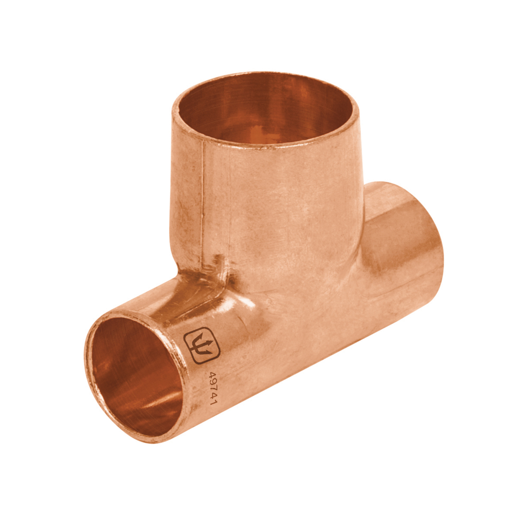 Tee reducida de cobre 1/2' x 1/2' x 3/4', FOSET CC-721