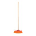 Escoba cerdas de PET extra suaves, bastón de madera ES-350S