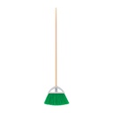 Escoba grande tipo abanico, cerdas de PVC, bastón de madera ES-250A